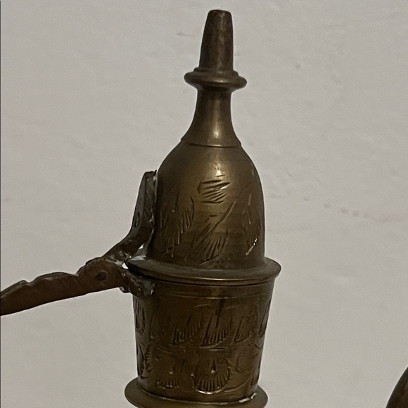 Vintage Etched Brass Ewer